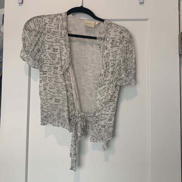 Anthropologie | Maeve | Love Note Top | Wrap Top - Picture 3 of 4